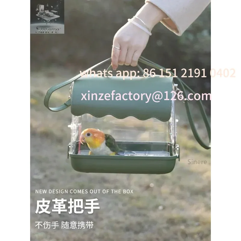 

Customizable Parrot out cage splash-proof bird cage outdoor bag portable crossbody shoulder parrot out bag