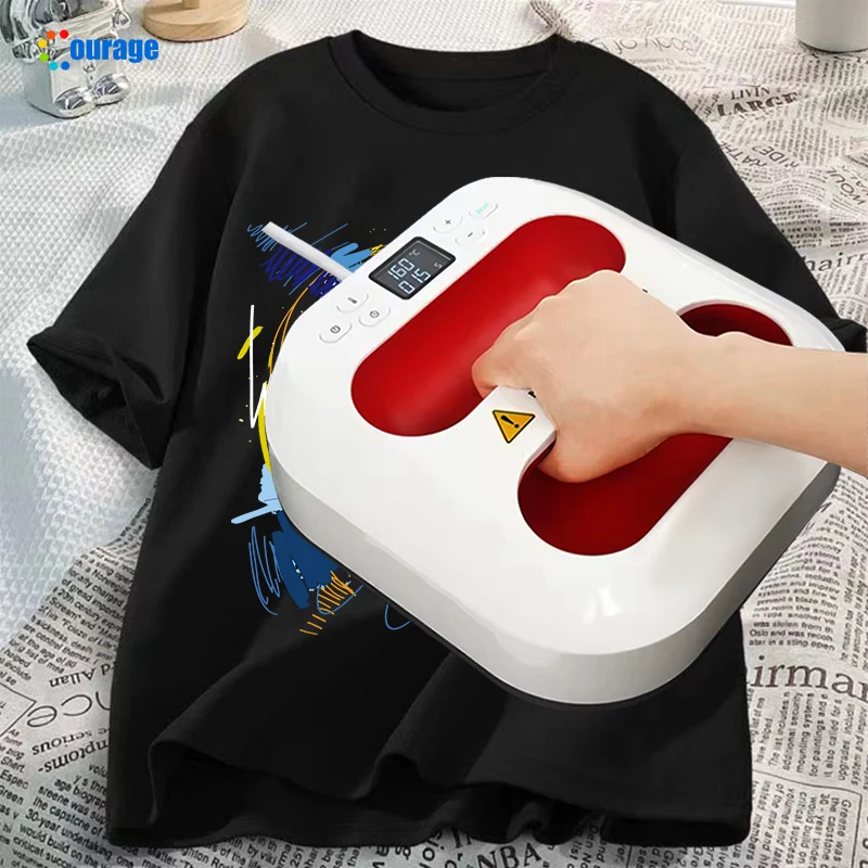 Manual Hand Sublimation Mini Iron Heat Transfer Machine T-shirt