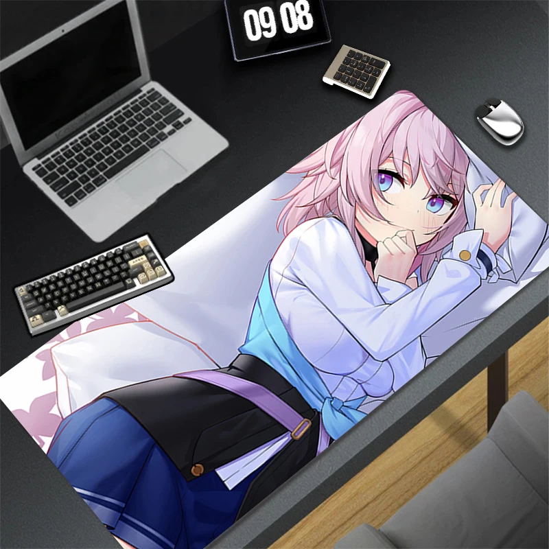 

Anime Mouse Pad Gamer Honkai Star Rail March 7th Keyboard Pad Desk Mouse Mat Carpet Rubber Tapis Souris Gaming Notbook Mousepad