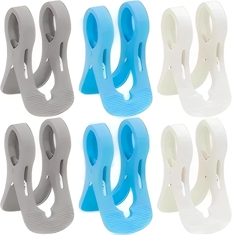 

Beach Towel Clips, Large Size Windproof Plastic Clips, Bathroom Towel Clips, Quilt Clamps Clothes Pegs for Home Pool Chairs, La