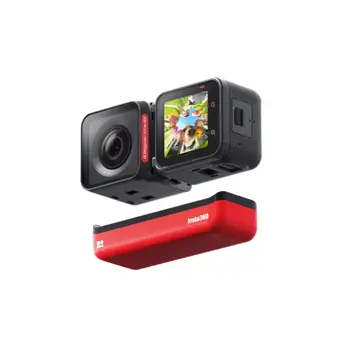 كاميرا Insta360 ONE RS الأصلية الجديدة كلياً - كاميرا أكشن مقاومة للماء بدقة 4K بمعدل 60 إطارًا في الثانية، وكاميرا 360 درجة بدقة 5.7K، وعدسة مزدوجة/360 درجة/إصدار 4K 10 best sales كاميرا إنستا 360 وان آر إس 1 بوصة - №2