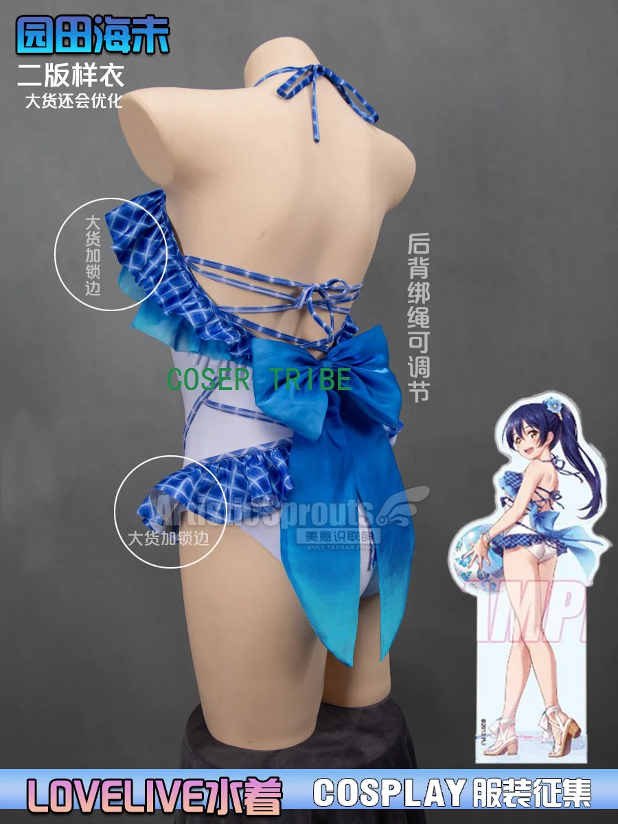 COSER TRIBE Lovelive Sonoda Umi Swimsuit Cosplay Costume Cos Game Anime Party Uniform Hallowen Play Role Clothes Clothing