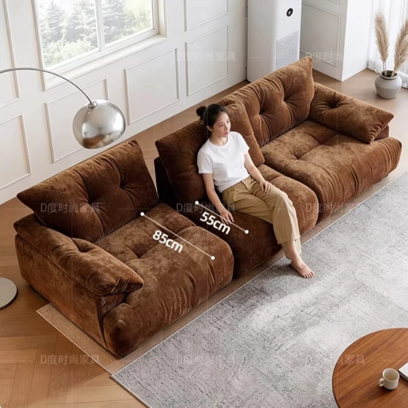 Chenille Cloud Sofa Detachable & Adjustable Backrest Bouquet Couch Modern Sectional for Living Room & Home - view 2