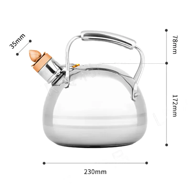 LINKFAIR-hervidor de agua de alta presión de acero inoxidable 304 para estufa de Gas, cocina de inducción, ebullición rápida, gran altitud, 5L