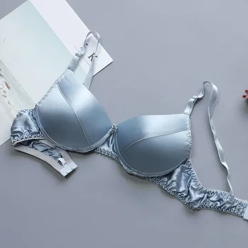 더블 푸시 업 브래지어 큰 크기 작은 가슴 학생 레이스 브래지어 여름 얇은 컵 마사지 컵 섹시한 브래지어 여성용 34-40 A B 