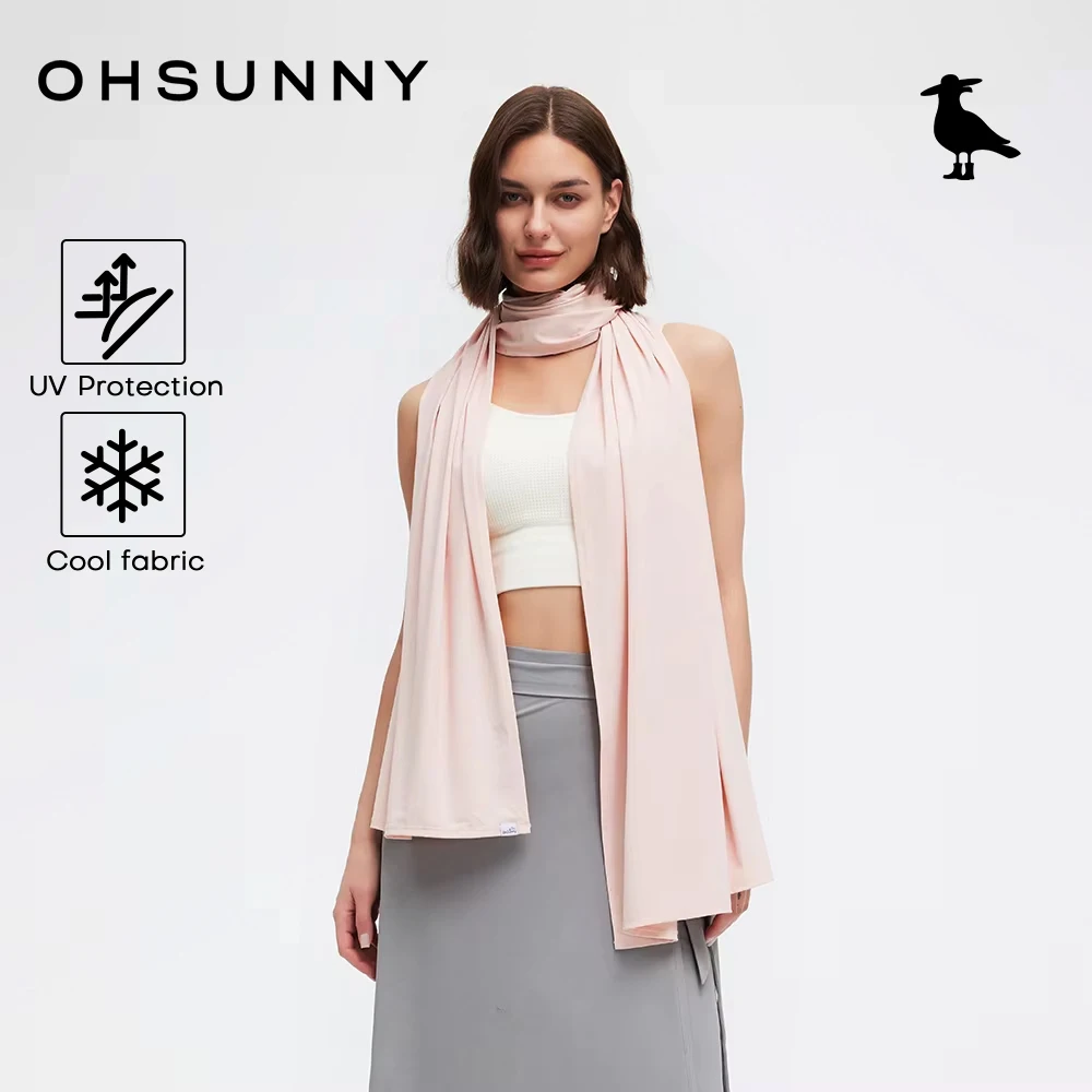 

OHSUNNY Multifunctional Summer Scarf Ice Feeling Women Oversize Outdoors Vacation Shawl Beach Cover Ups UV Protection UPF50+