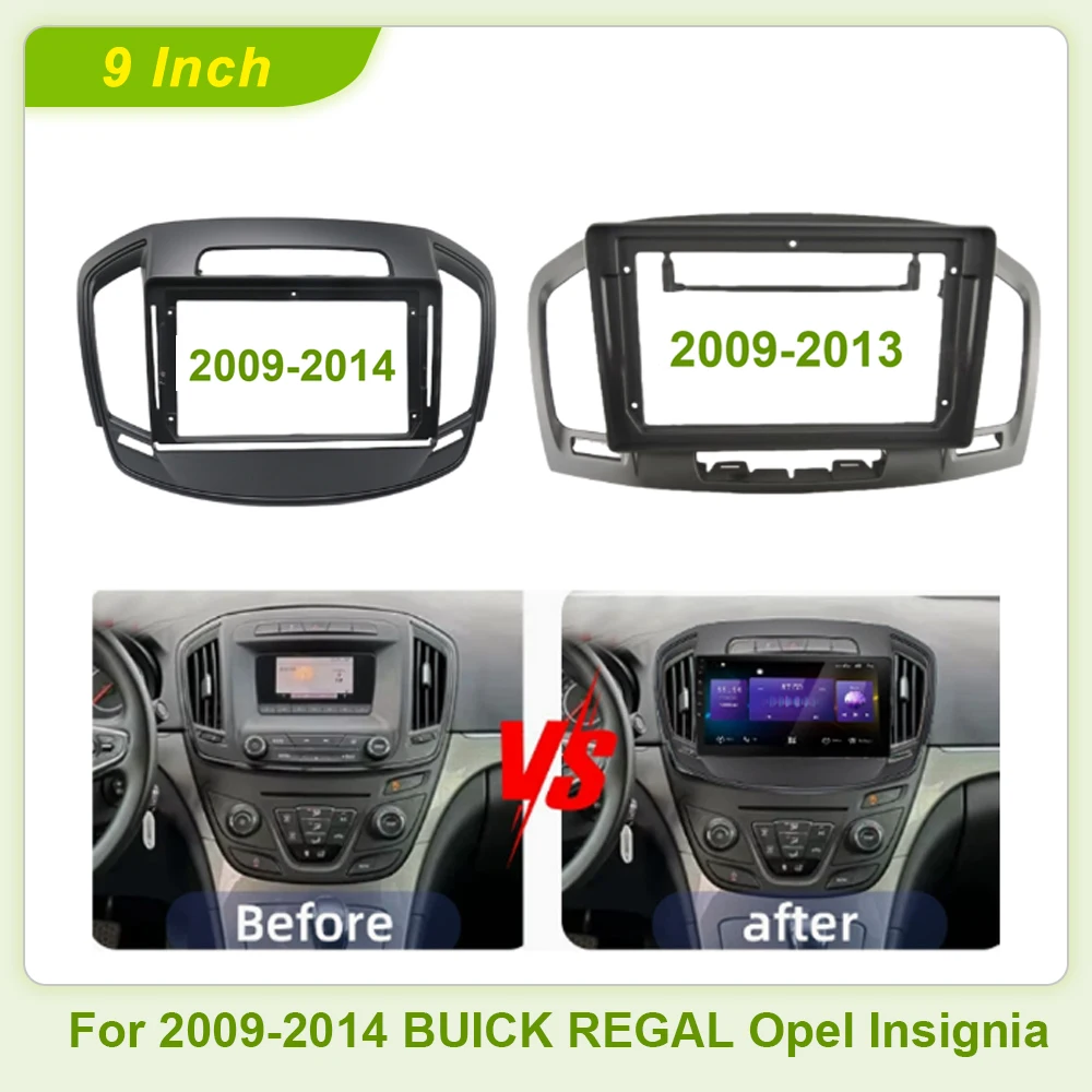 Para BUICK REGAL Opel Insignia 2009-2014, Estéreo para Auto de 9 Pulgadas, Marco Android, Panel, Arnés de Cables, Adaptador, Tablero, Canbus
