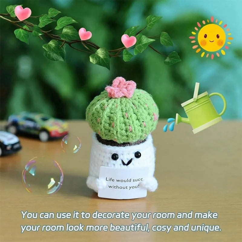 Handmade Crocheted Vegetable And Fruit Doll Pendants Positive Energy Pack Ornaments