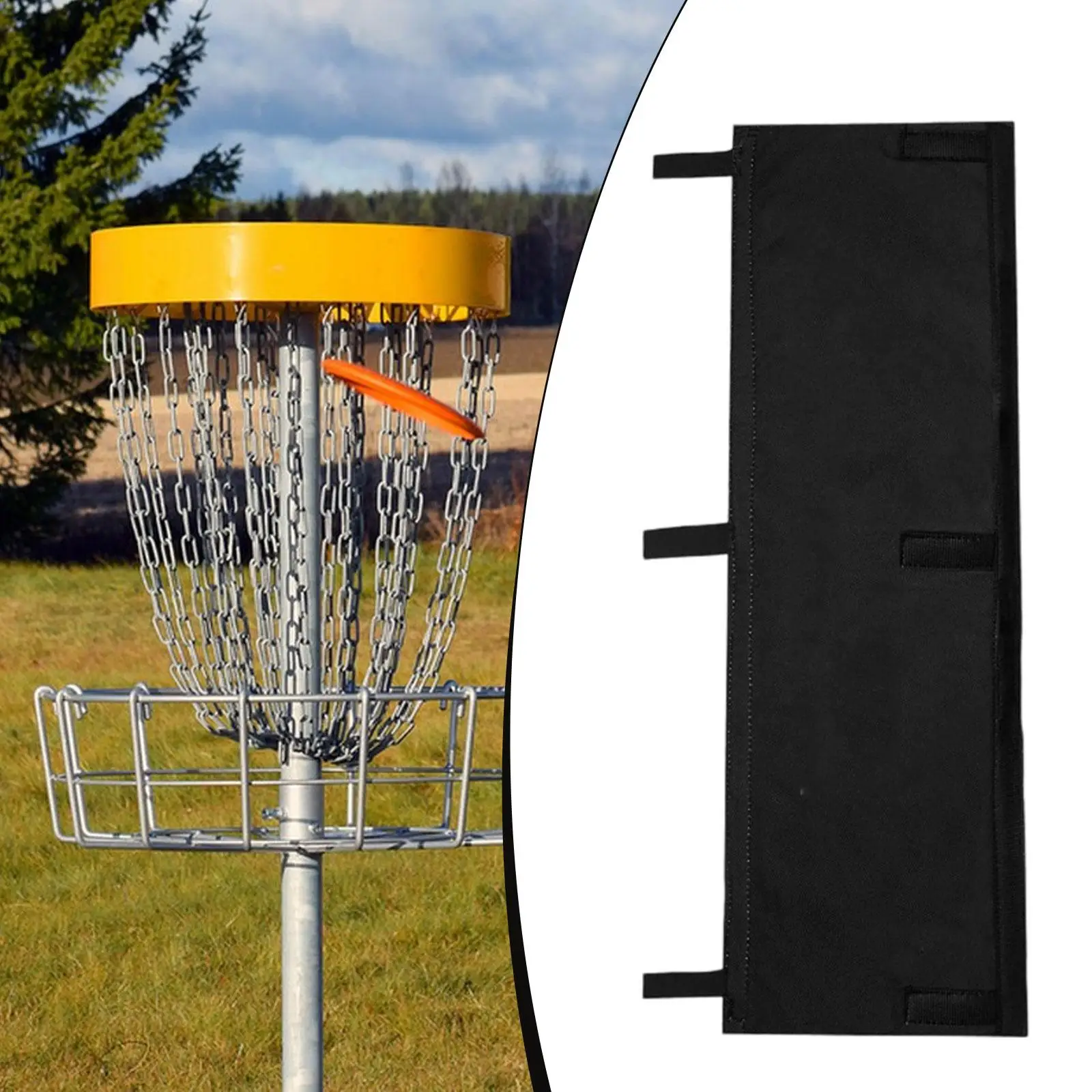 

Disc Golf Basket Silence Discs Golf Target Noise Canceling Quiet Practice Easy to Use Quieter Lightweight Quick Installation