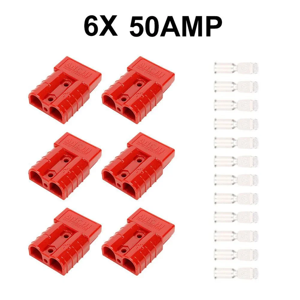 50A Connector For Anderson Style Plug Connectors DC Power Solar Caravan Motorcycle Socket Battery Charging Adapter Accessories image 2