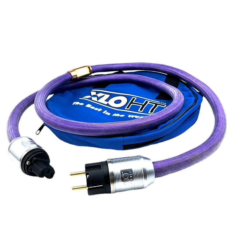 XLO Limited Edition Power Cable OCC HiFi Audio Amplifier AC Power Cord Gold Plated 15A EU / US Power Plugs