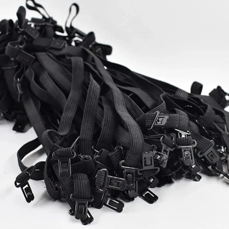 10-50pcs Bow Tie Elastic Strap Adjustable Multipurpose Belt For Adults Unisex All Type Of Bowties Necktie Suspenders Black