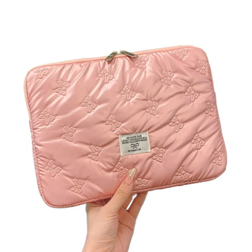 

Ins Glossy Bow Cartoon Laptop Bag Shockproof Waterproof Tablet Sleeve Bag Sweet Portable Girl Computer Bag Laptop Case