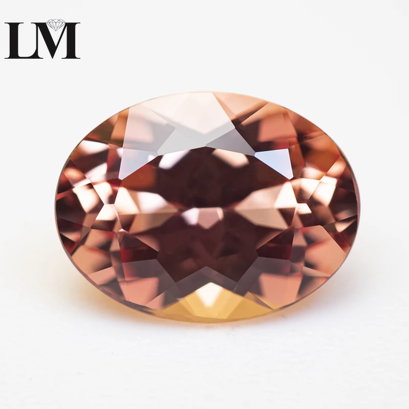 

Lab Grown Sapphire Oval Shape Sunset Orange Color Charms Gemstones For Diy Jewelry Making Material Selectable AGL Certifica