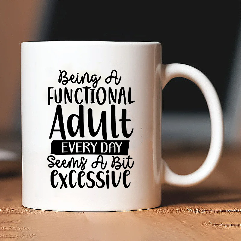 1pc Humorous ceramic coffee mug with 