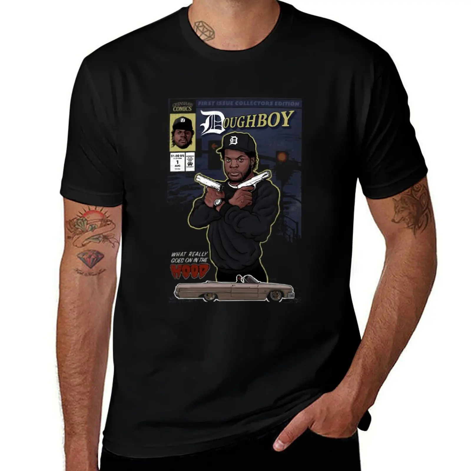 

Dough\t hoods \t T-Shirt man t shirt heavy cotton man t shirts high quality luxury brand T-Shirt