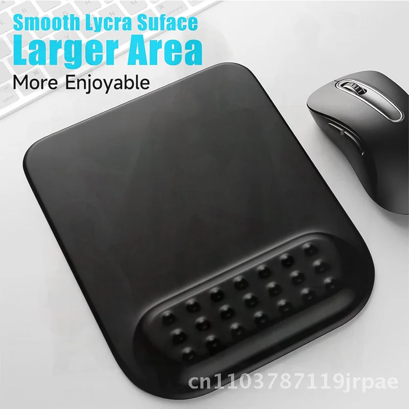 

Большой коврик для мыши из пены с эффектом памяти на запястье, противоскользящий силиконовый офисный коврик для мыши с массажной функцией для девочек, морской синий градиент цвета