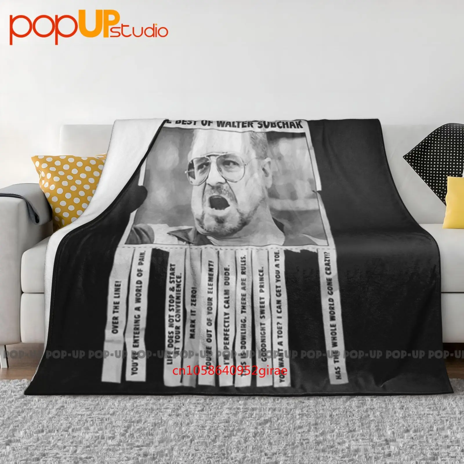 The Big Lebowski Walter Best Of Quotes Flyer Ultra-Soft Blanket Quilt Winter Sofa Cover Bed Covers