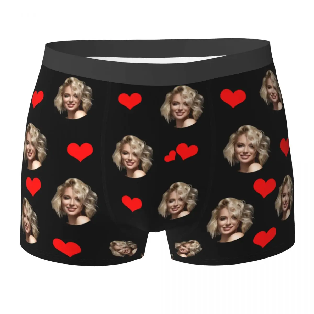 Custom Underwear Personalized for Men Boyfriend Husband Boxer Briefs with Photo Face Valentines Day Gifts for Him