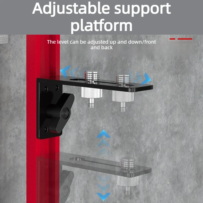 Wall-mounted Level Rack Adjustable Pan-Tilt Bracket Multifunctional Portable Laser Levels Holder Aluminum Alloy Gradienter Racks