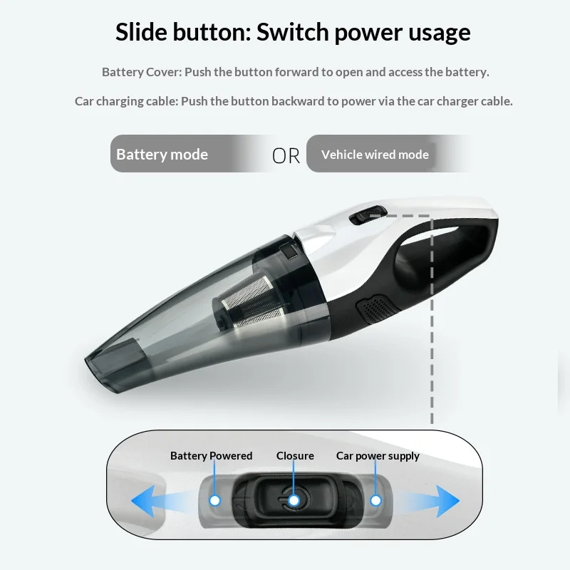 High Suction Handheld Portable Lighting Dual-Purpose Car High-Power Dual System Wireless Car Vacuum Cleaner