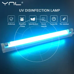 Luz ultravioleta germicida para el hogar, lámpara esterilizadora de cuarzo, tubo UVC, Mata ácaros del polvo, T5, 8W, 6W, 220V, 110V, para dormitorio