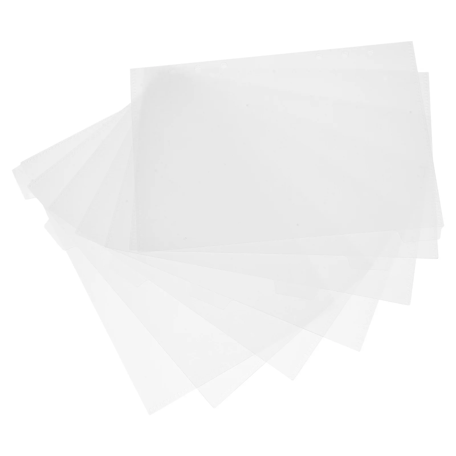 

7pcs Budget Binder Insert Portable Multi-Use Loose Leaf Pocket Reusable Pp Storage For Receipts Stickers Cards Organizer Folder