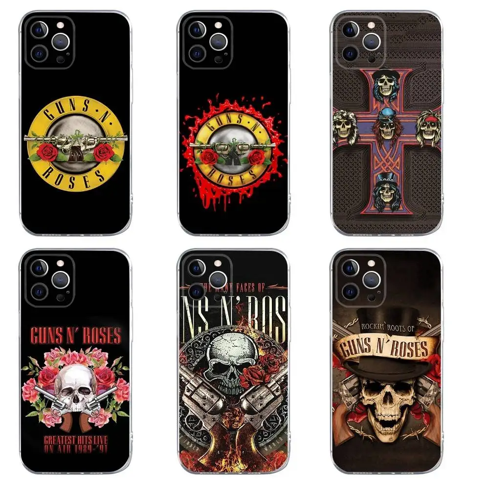 Чехол для телефона G-Guns n Roses Good Time для iPhone 16,15,14,13,12,11, Pro, Max, Xs, Xr, X,7,8, Plus, мини-силиконовый прозрачный чехол