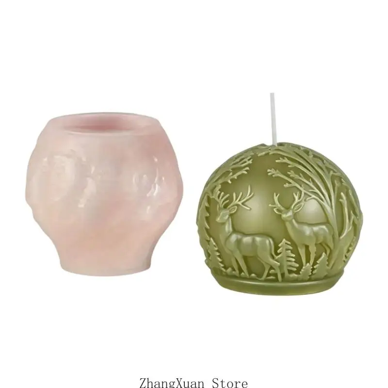 Erhöhte Relief-Kerzengussform für Weihnachts-DIY-Projekte mit Auslösekörper und saisonaler Heimpräsentation, Einzeleinheit 3XUF – Detail 9