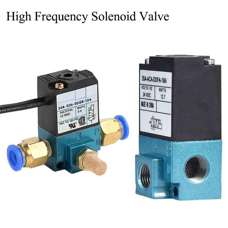 35A High-frequency Solenoid Valve 35A-ACA-DDBA-1BA With 6 8MM Tube Fittings Muffler 35A-ACA-DDAA-1BA 35A-ACA-DDFA-1BA DC12V 24V