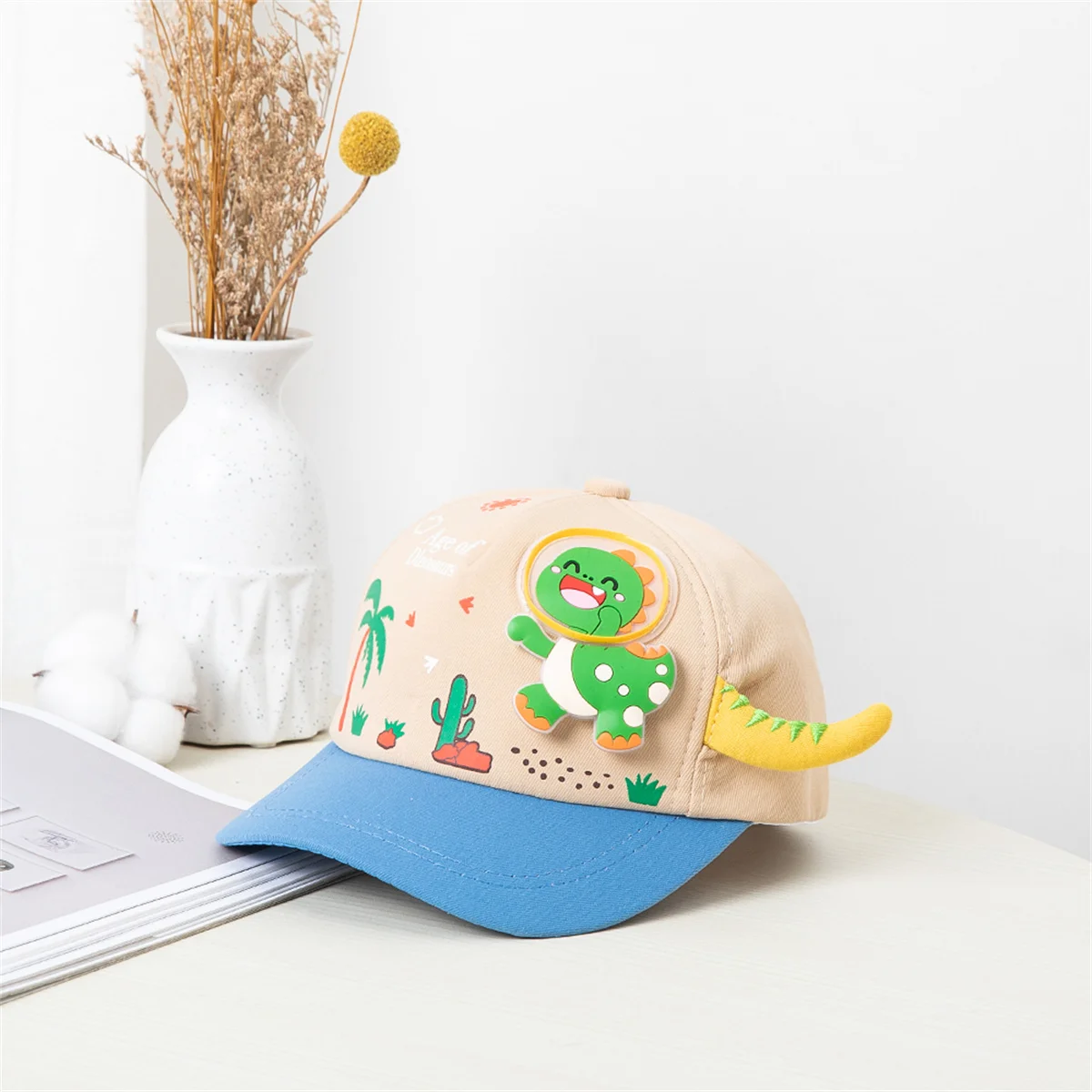 Kids baseball cap Boys Girls Sun cap Classic graffiti splicing color three-dimensional fun pattern kids baseball cap fashion hat