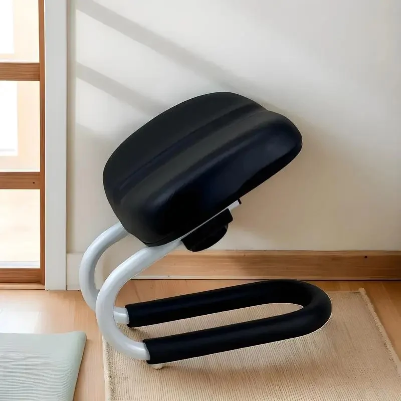 Praying Meditation Stool Adjustable Height Kneelers with Sponge Cushion Non-slip Leg Sleeve Metal PU Chair For Studio Hom JJ4976