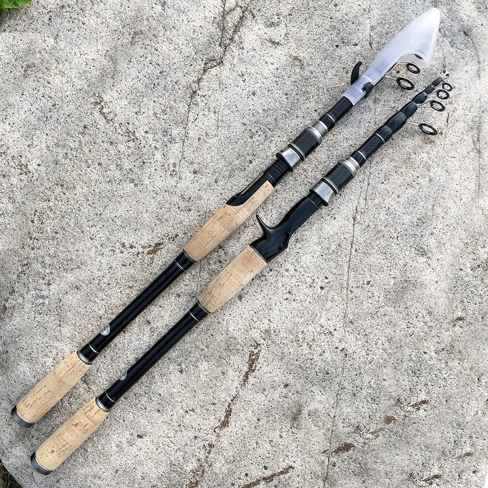 Portable Telescopic Fishing Rods 1.8M -3.0M Carbon Fiber Ultralight Spinning Casting Fishing Rod Lure Fishing Tackle