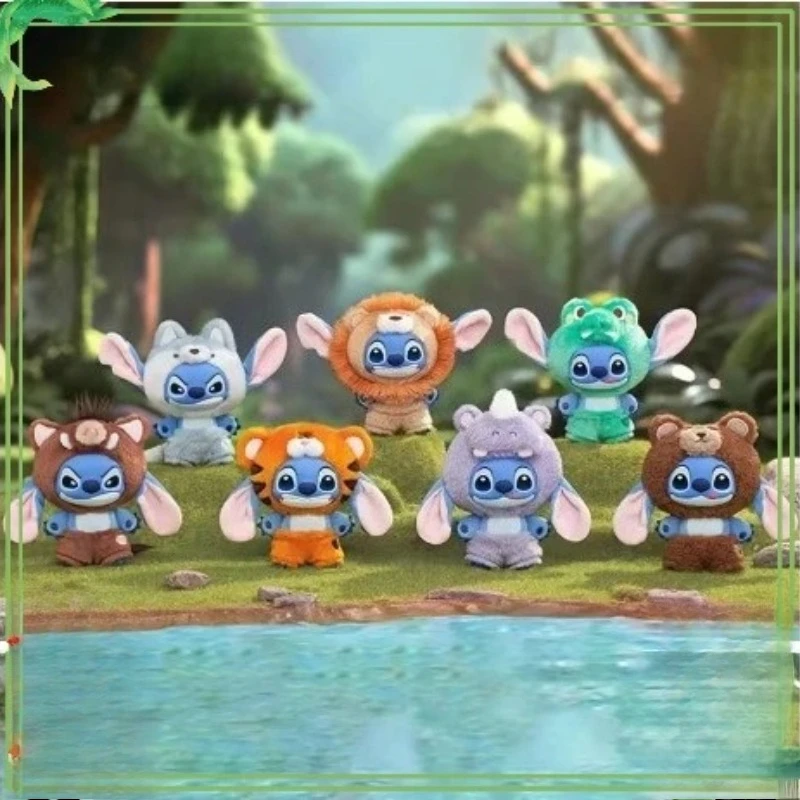 

2026 Стич, серия диких животных, виниловый тренд-сюрприз ~ кукла-подвеска в слепой коробке ~ украшения, декоративные праздничные подарки на день рождения
