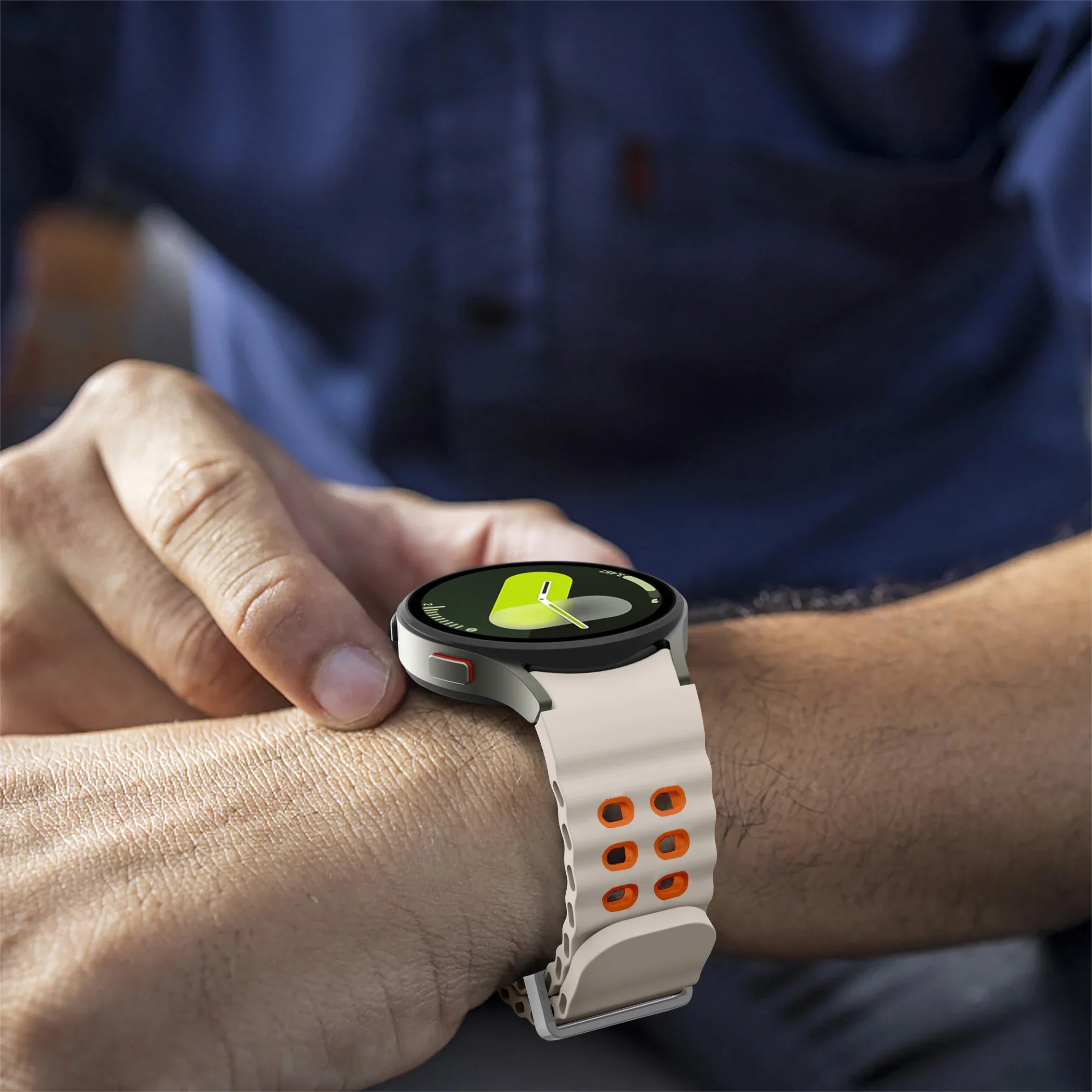 Cinturino in silicone No Gaps per Samsung Galaxy Watch 7 FE 6 5 4 40mm 44mm 4/6 Classic 42mm 46mm 43mm 47mm 5Pro 45mm Bracciale sportivo