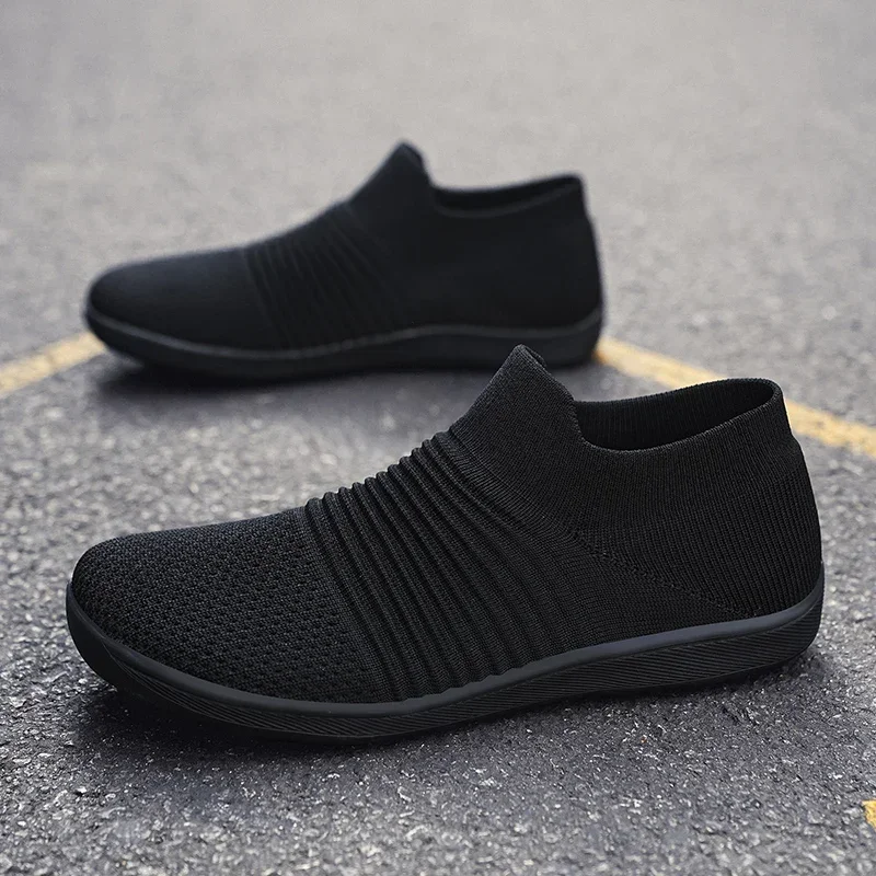 2024 Men's Sports Shoes Soft Zero Drop Soles Wide Toe Lightweight Fashion Sports Shoes Large Size New Wide Barefoot Mesh Shoes