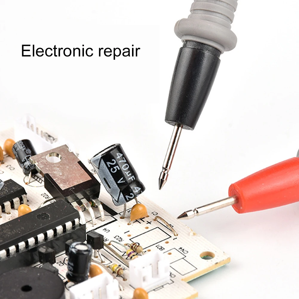 Sonda Multimetro digitale da 1 paio di puntali universali con punta ad ago in silicone morbido con Clip a coccodrillo per Tester LED Multimetro