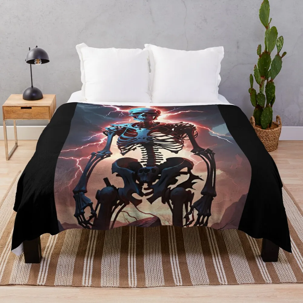 

Neon Death XXVIII Throw Blanket Summer Beddings Blankets For Sofas Luxury St Softest Blankets