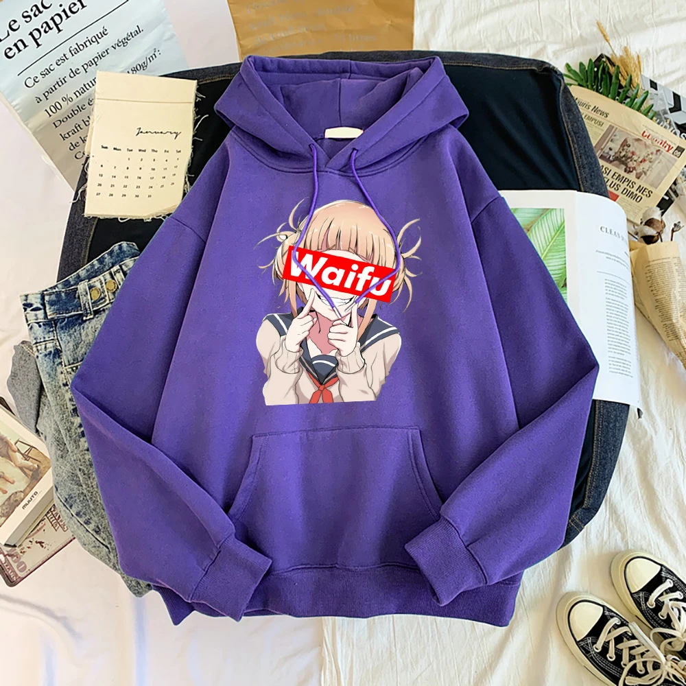 Himiko Toga From My Hero Academia Hoodies Men Creativity Crewneck Autumn Sweatshirt Cute Fleece Hoody Fashion Pocket Clothes