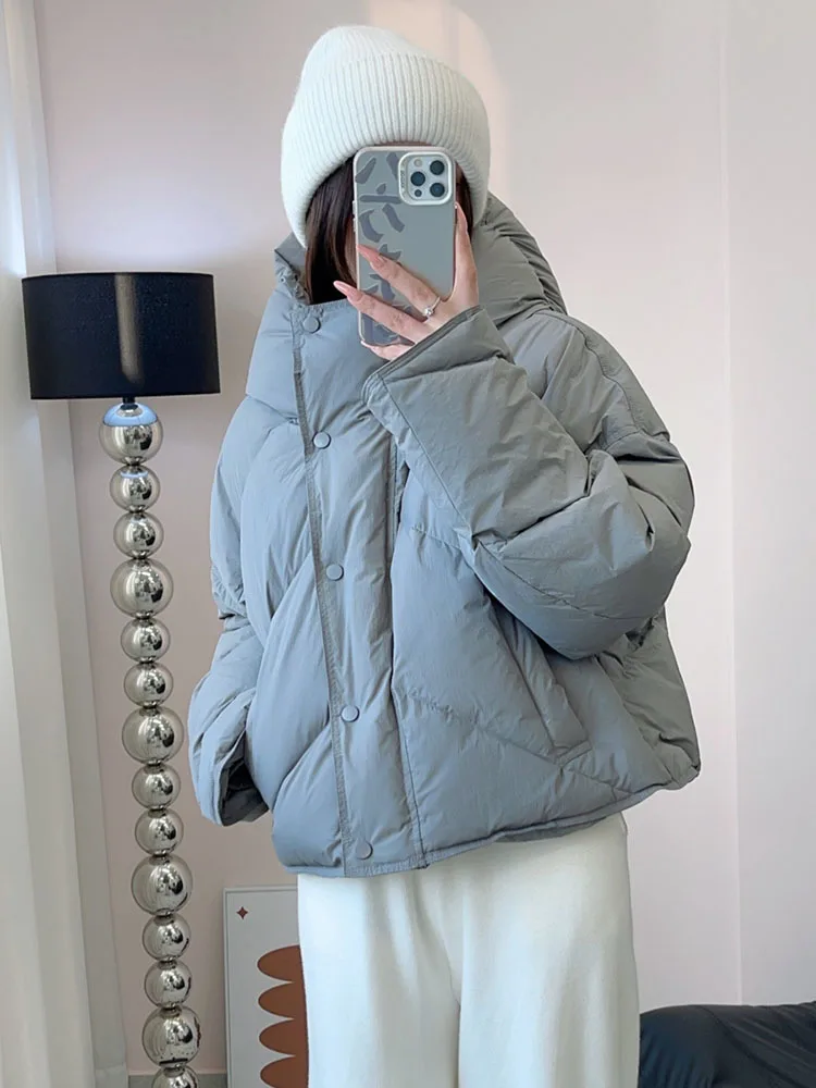 2024 New Women Jacket Short Winter Coat Female Loose Korean Puffer Jacket Hooded Thick Warm Parkas Quilted Winter Coat Female