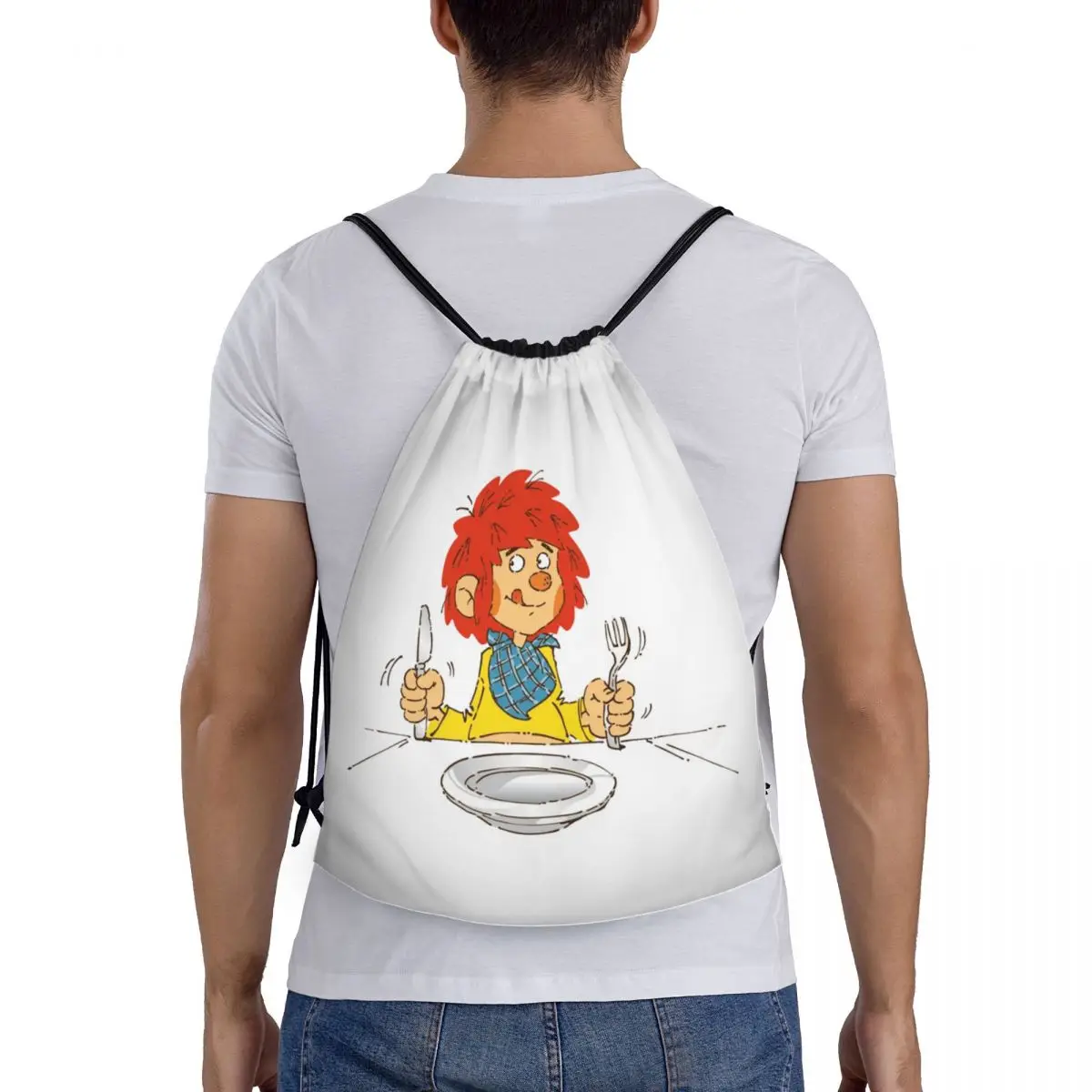 

Рюкзаки Pumuckl Meal Time, повседневные портативные карманные спортивные сумки на шнурке, сумки для книг для путешествий, школы