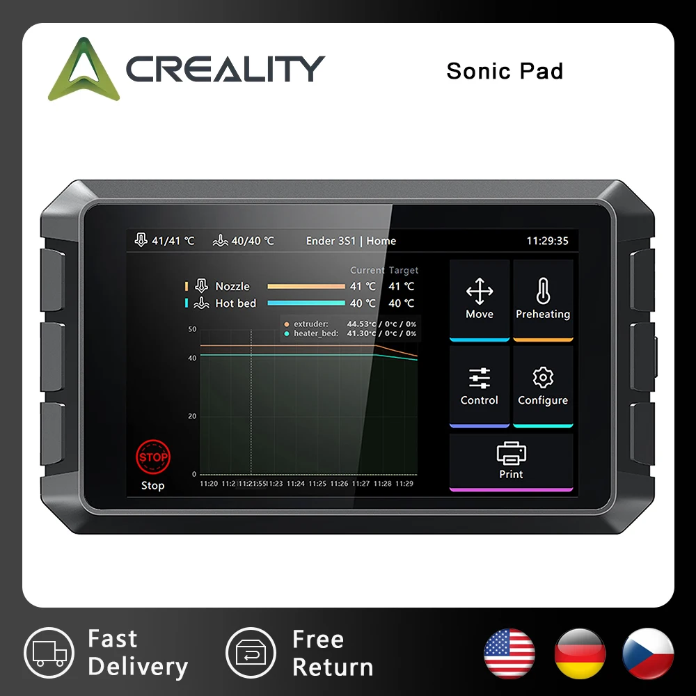 Creality 3D Sonic Pad for FDM 3D Printer with Multiple Interface 7'' Touchscreen RAM 2G ROM 8G suit for Ender-3 V2 / S1 / S1 Pro