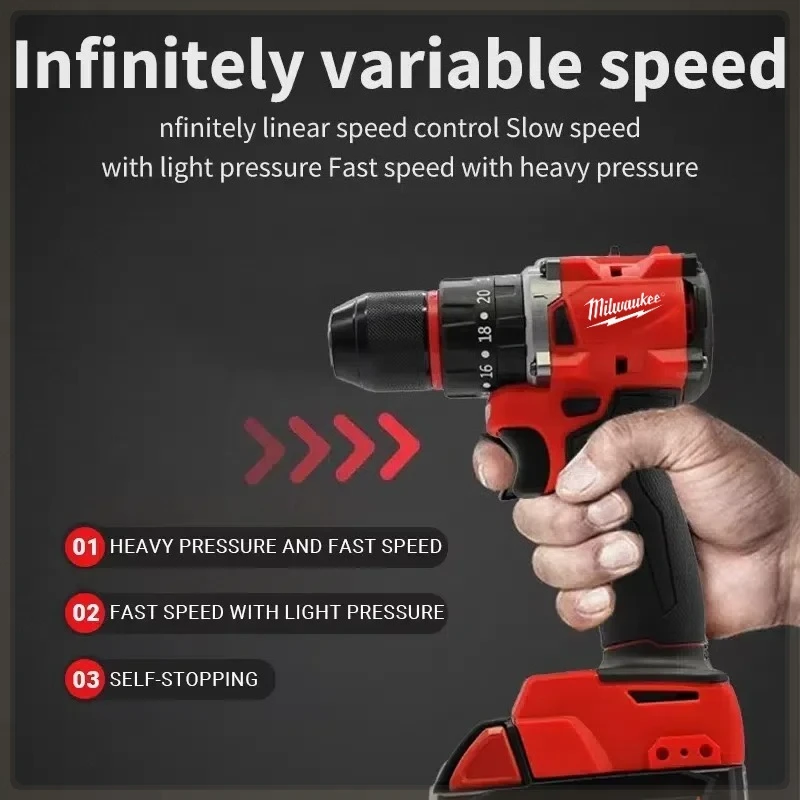 ميلووكي 150N.m مثقاب كهربائي صغير بدون فرشاة لبطارية 18 فولت أداة كهربائية لاستخدام فريق الديكور #5