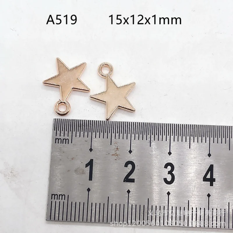 Factory Direct Sales 100Pieces DIY  Earrings Pendant Star Pendant Five-Pointed Star Pendant Necklaces and Bracelets Jewelry