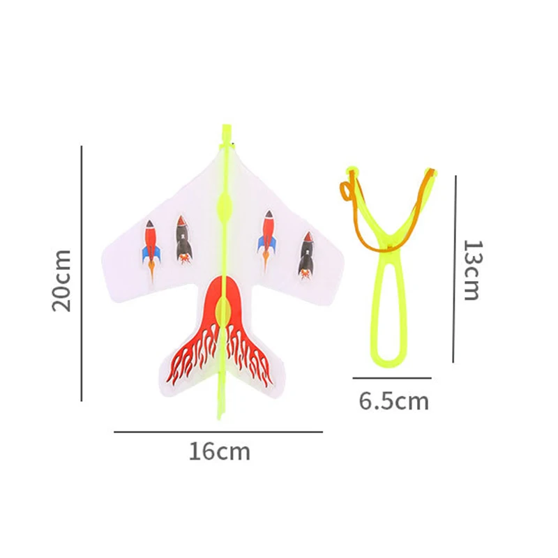 مضيئة المنجنيق طائرة مقلاع لعبة الأطفال في الهواء الطلق النشاط لعبة طائرة DIY بها بنفسك ضوء فلاش طائرة لعبة مجسمة هدايا مضحكة #6