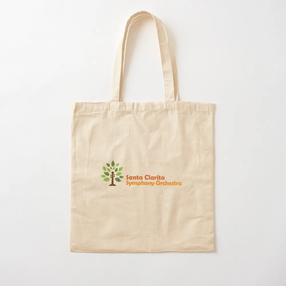 

Santa Clarita Symphony Orchestra - horizontal logo Tote Bag Big bag women Canvas bag Women's beach bags Canvas Tote