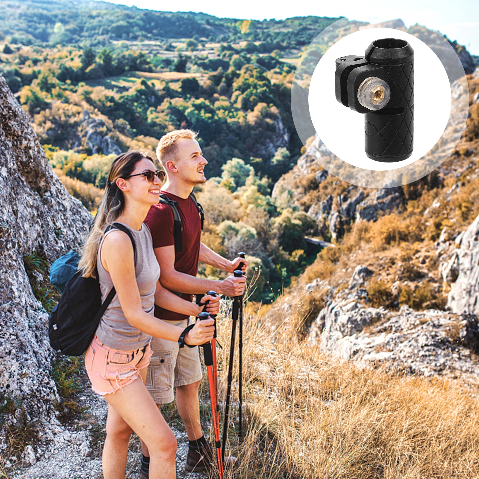 

Hiking Pole External Lock 16mm Black Replacement Accessory Plastic Fastener for Trekking Walking Sticks Outdoor Use