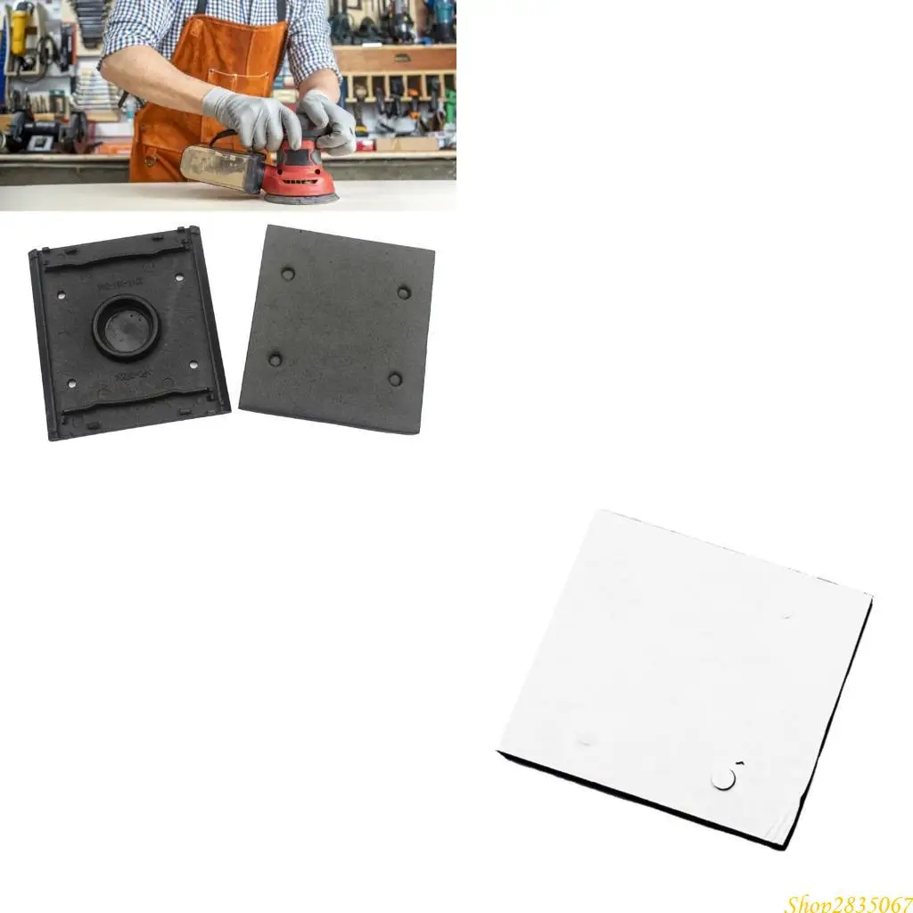 

Upgraded Adhesive Sander Base with Foam Sander Pad 10x11cm/4x4.3-inch Suitable for Grinding & Polishing Machine 831F