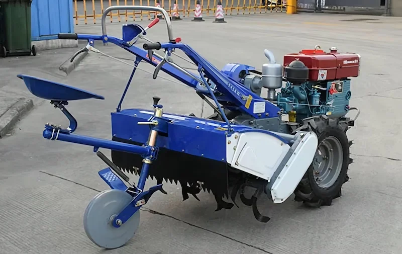15hp Diesel Engine Power rotary Tiller Hand Walking Tractor