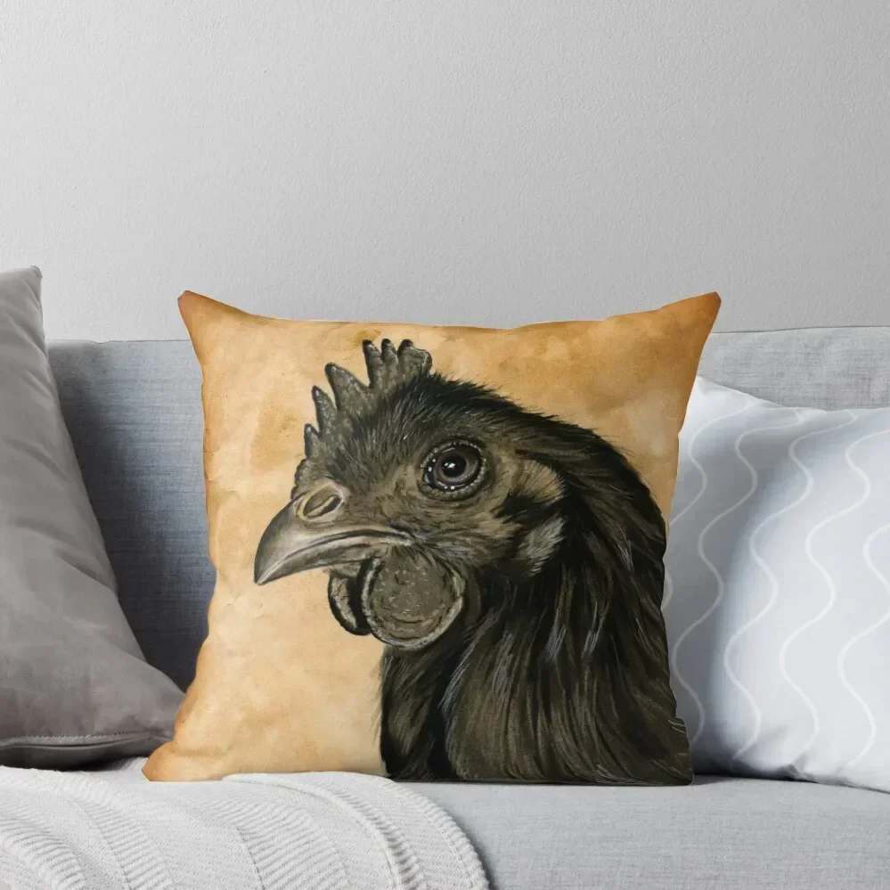 Rooster Cock Ayam Cemani Huhn Hahn Gockel Throw Pillow Pillow Case pillow cover luxury christmas ornaments 2025